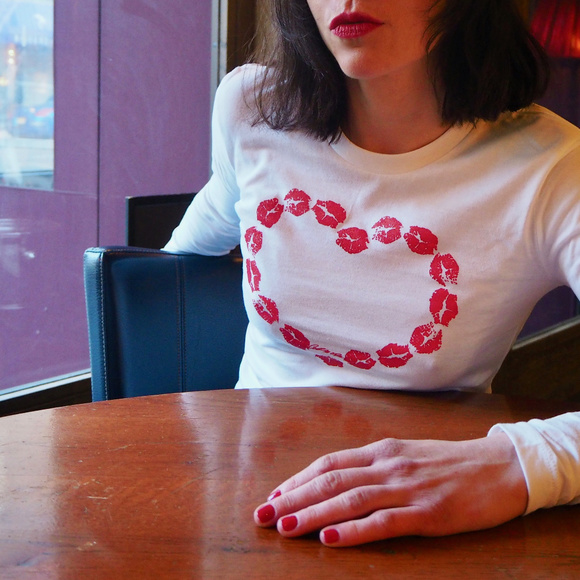 Crew Neck - Long Sleeve 100 % Organic Cotton Tee - Picture 7 of 7